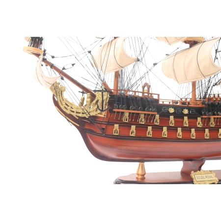 Drewniany model francuskiego żaglowca „Soleil Royal” 80 cm – ekskluzywna dekoracja marynistyczna, żeglarski prezent